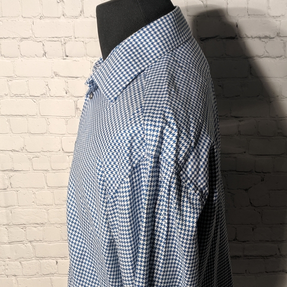 Circle of Gentlemen Men Blue/White Houndstooth - Picture 3 of 5